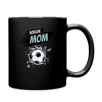 maman de soccer, percée dans le football - Mug uni - noir - Droite
