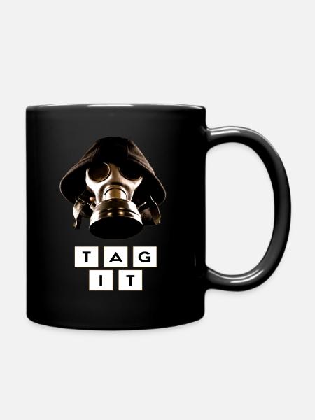 Graffiti urban style with gas mask - Tag It - Full Colour Mug - black