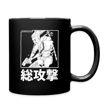 Victoria in action - Full Colour Mug - black - Right
