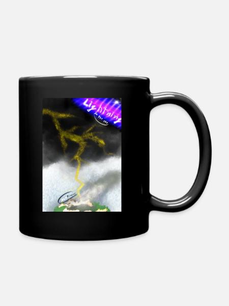 Lightning in the sky - Tasse einfarbig - Schwarz