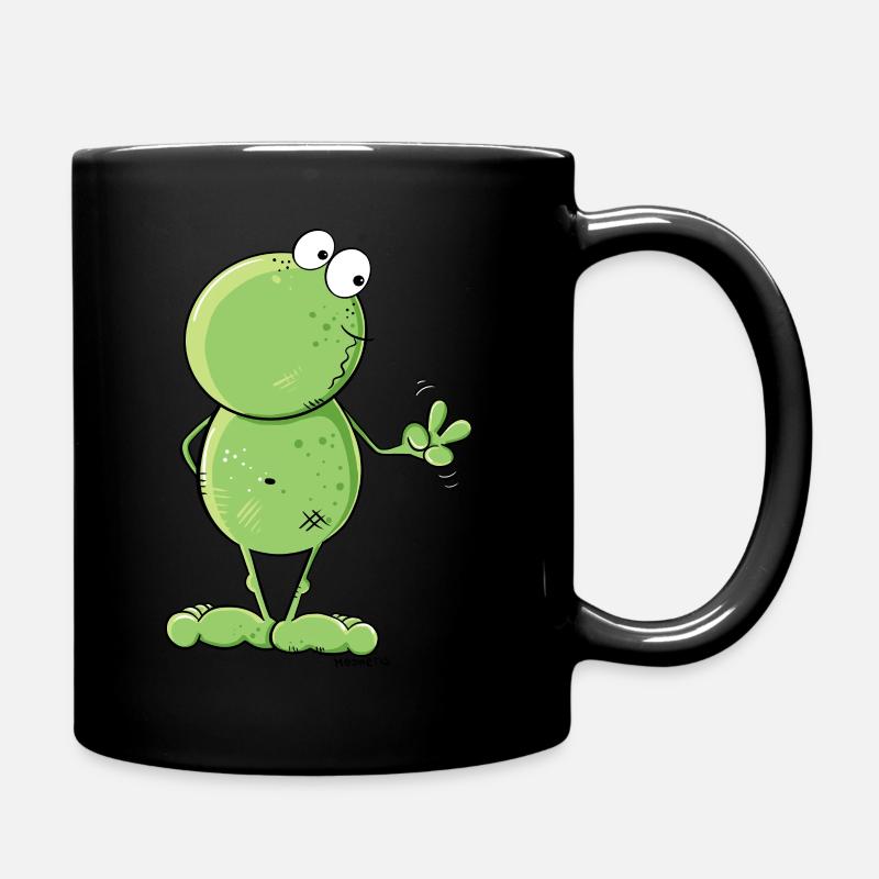Peace Quak Frog I Frog Cartoon MODARTIS - Full Colour Mug - black