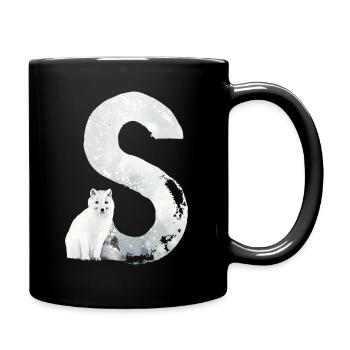 S – caractère décoratif – hiver - Mug uni - noir - Droite