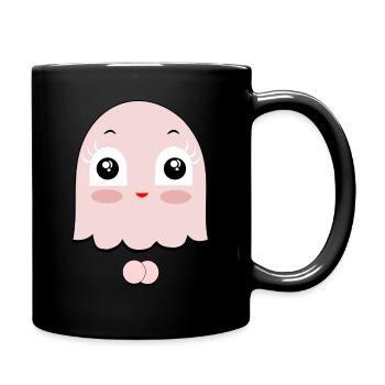 Very Happy Ghost - Rosa *** - Tasse einfarbig - Schwarz - Rechts