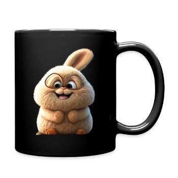 Lapin cartoon - Mug uni - noir - Droite