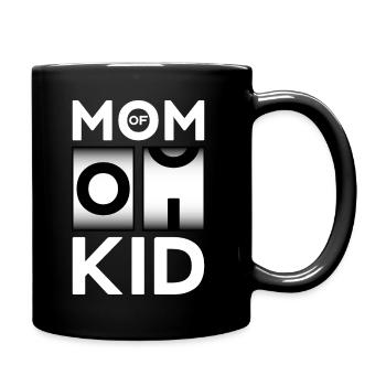 MOM OF 1 KID SCHWANGER MAMA ERSTES KIND - Tasse einfarbig - Schwarz - Rechts