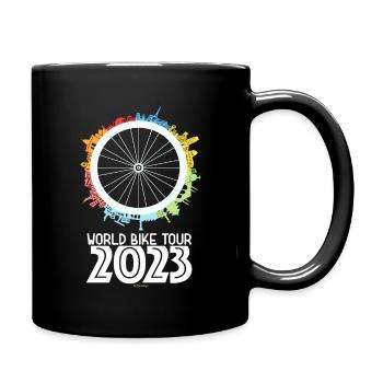 Cinodrago's Round the World Bike Tour - Full Colour Mug - black - Right