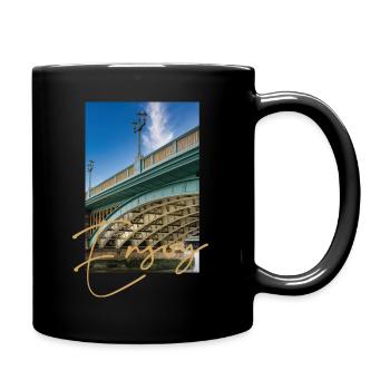 Enjoy, Life, Savor Vivre, Live - Tasse einfarbig - Schwarz - Rechts