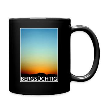 mountain, freedom, walking, alps, sport, nature - Full Colour Mug - black - Right