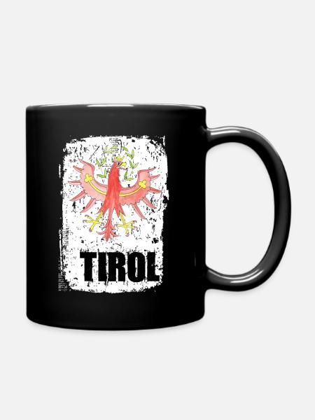 Tirol Aquarell Österreich Geschenksidee - Tasse einfarbig - Schwarz
