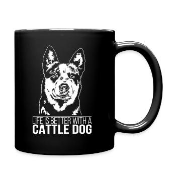 La vie de chien de bétail est meilleure Hunde Hund Wilsigns - Mug uni - noir - Droite