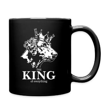 Curly Coated Retriever King everything Wilsigns - Tasse einfarbig - Schwarz - Rechts