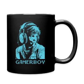 Gamerboy - blau - Tasse einfarbig - Schwarz - Rechts