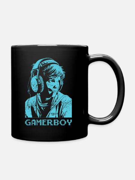 Gamerboy - blue - Full Colour Mug - black