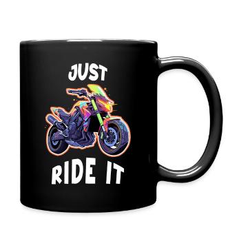 JUST RIDE IT MOTORCYCLE LUMINOUS TRASHCORE STYLE - Tasse einfarbig - Schwarz - Rechts