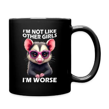 Ich bin nicht wie andere Mädchen Ich bin schlimme - Tasse einfarbig - Schwarz - Rechts