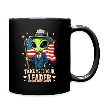 Alien Take Me To Your Leader USA Patriot - Mug uni - noir - Droite