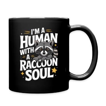 Raton laveur - Mug uni - noir - Droite