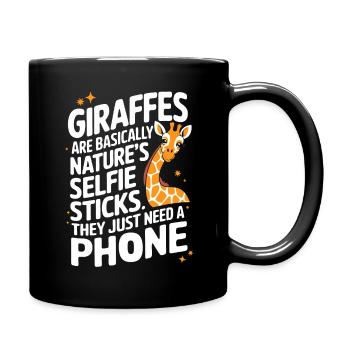 Giraffe Animal Africa Giraffes - Full Colour Mug - black - Right