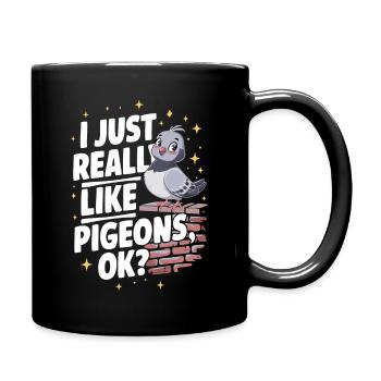 Pigeon Pigeons Animal Oiseau - Mug uni - noir - Droite