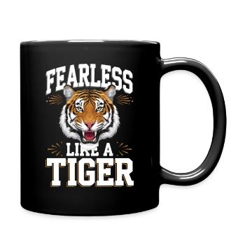 Tiger Animal Zoo Wild Animal - Full Colour Mug - black - Right