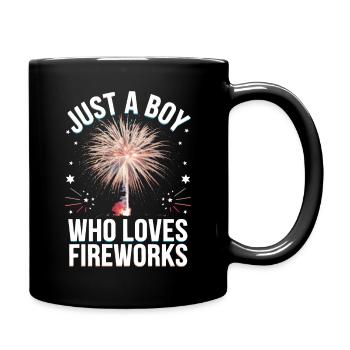 Pyrotechniker Feuerwerk Pyrotechnik - Tasse einfarbig - Schwarz - Rechts
