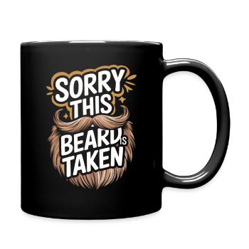Bart Schnurrbart Bärtige Männer - Tasse einfarbig - Schwarz - Rechts