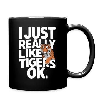 Tiger Animal Zoo Wild Animal - Full Colour Mug - black - Right