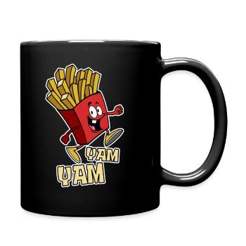 Pommes Yam, Yam - Fast Food - Geschenk - Tasse einfarbig - Schwarz - Rechts