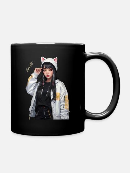 Fille d’anime - Mug uni - noir