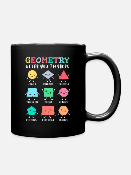 La géométrie vous maintient en forme – Motif d’école amusant - Mug uni - noir