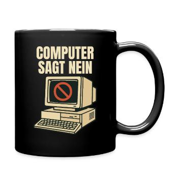 L’ordinateur dit non - Retro Design - Mug uni - noir - Droite