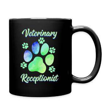 Assistante vétérinaire avec un cœur pour les animaux - Mug uni - noir - Droite