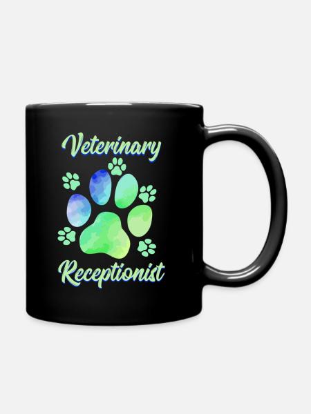 Assistante vétérinaire avec un cœur pour les animaux - Mug uni - noir