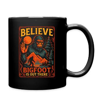 Bigfoot Poster - Believe Design - Full Colour Mug - black - Right