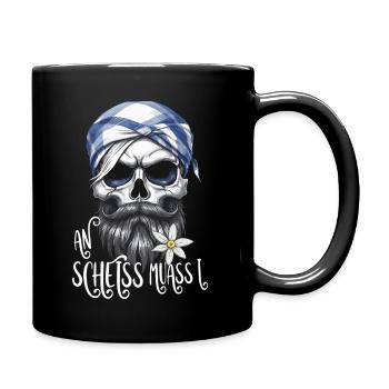 Grantler Trachtenshirt bayrische Mundart Dialekt - Tasse einfarbig - Schwarz - Rechts