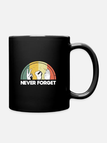Never Forget Retro Vintage - Mug uni - noir