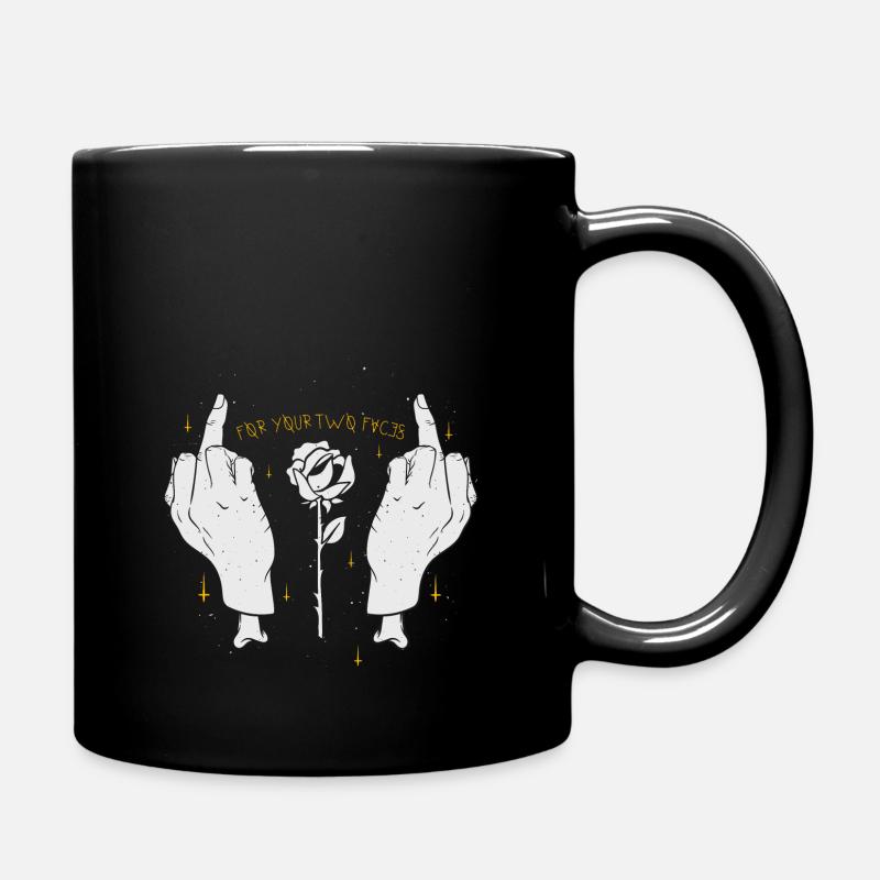 For your two faces - Full Colour Mug - black