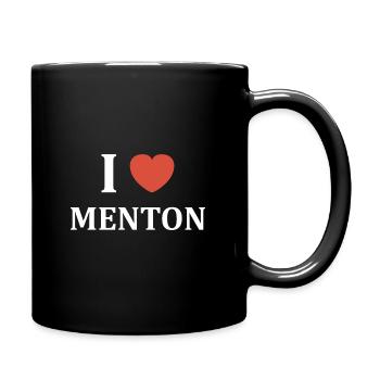 i love menton - Mug uni - noir - Droite