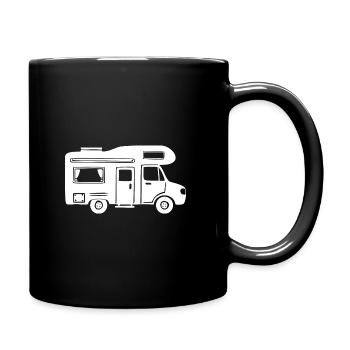 Wohnmobil Camping Wohnwagen - Tasse einfarbig - Schwarz - Rechts