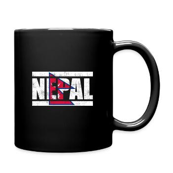 Nepal - Tasse einfarbig - Schwarz - Rechts