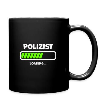 Polizist Beruf Geschenkidee - Tasse einfarbig - Schwarz - Rechts