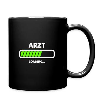 Arzt Beruf Loading Ladebalken - Tasse einfarbig - Schwarz - Rechts