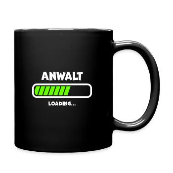 Anwalt Beruf Loading Ladebalken - Tasse einfarbig - Schwarz - Rechts
