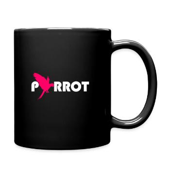 Papagei - Tasse einfarbig - Schwarz - Rechts