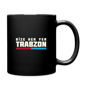 Bize her yer trabzon Göktürkisch Turkey Memleket - Full Colour Mug - black - Right