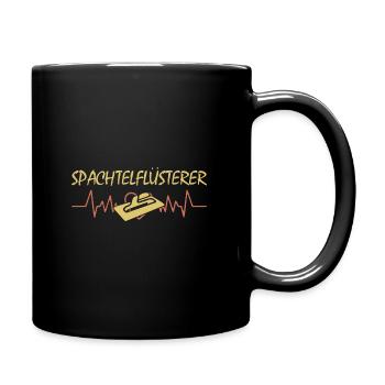 Spachtelflüsterer Kardiogramm Verputzer Gipser - Tasse einfarbig - Schwarz - Rechts