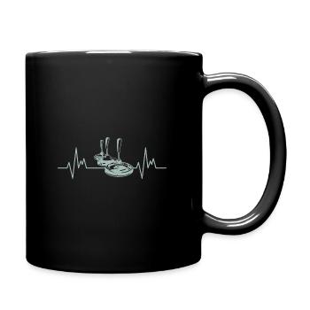 Curling Cardiogram Stock Shooter Sports d’hiver - Mug uni - noir - Droite
