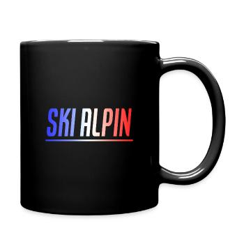 SKI ALPIN SKIEUR SKIEUSE CADEAU SPORT FRANCE - Mug uni - noir - Droite