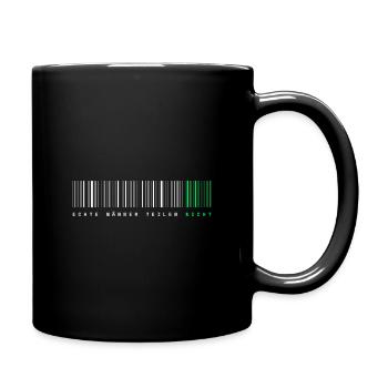 Echte Männer teilen nicht, zweideutiger Spruch - Tasse einfarbig - Schwarz - Rechts