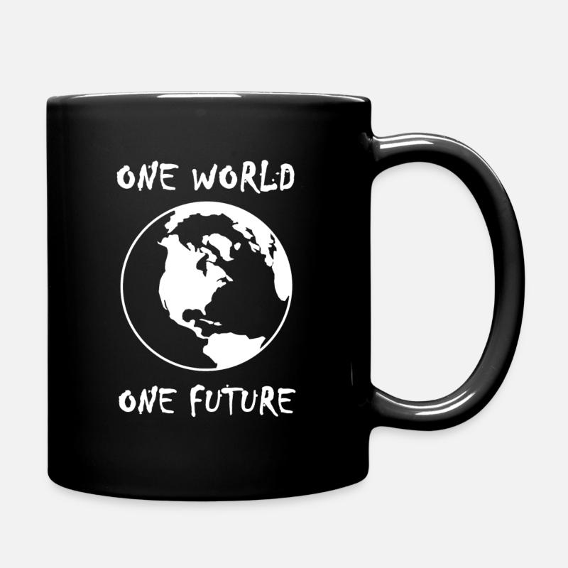 one world one future - Tasse einfarbig - Schwarz